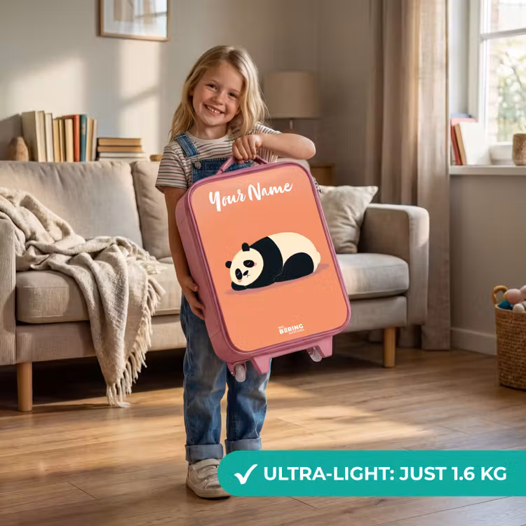 Panda - Slapen - Oranje Kinderkoffer - Roze klein -sfeer2_EN