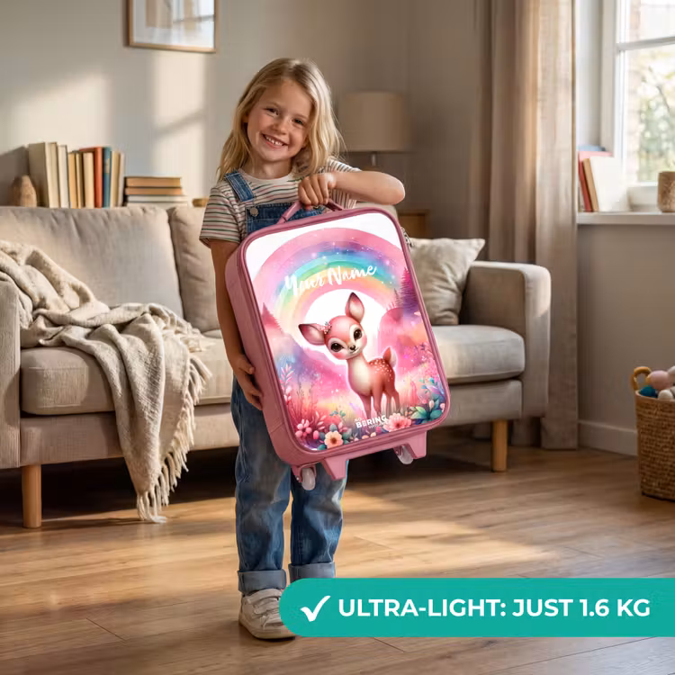 Roze reebokje Kinderkoffer - Roze klein -sfeer2_EN