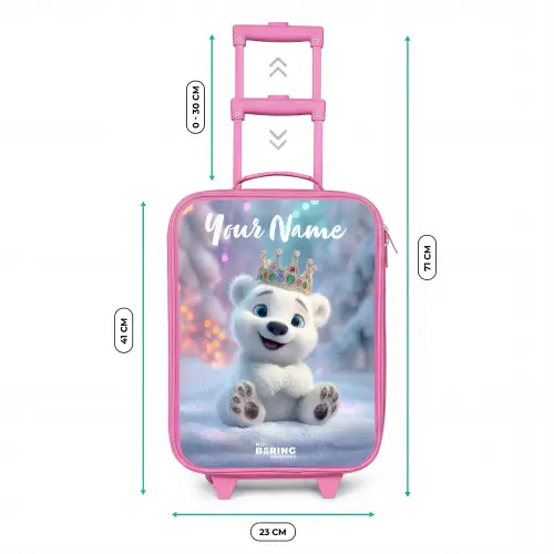 Ijsbeer - Kroon - Winter Kinderkoffer - Roze klein -productfoto_formaten