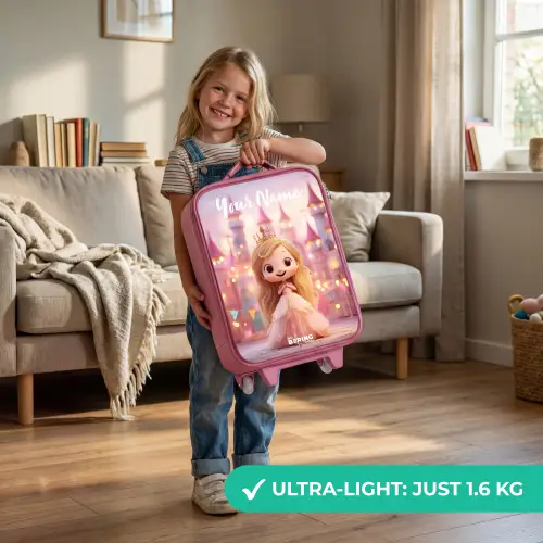 Prinses - Roze - Kasteel Kinderkoffer - Roze klein -sfeer2_EN