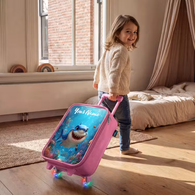 Rif - Koraal - Haai - Dier Kinderkoffer - Roze klein -sfeer1