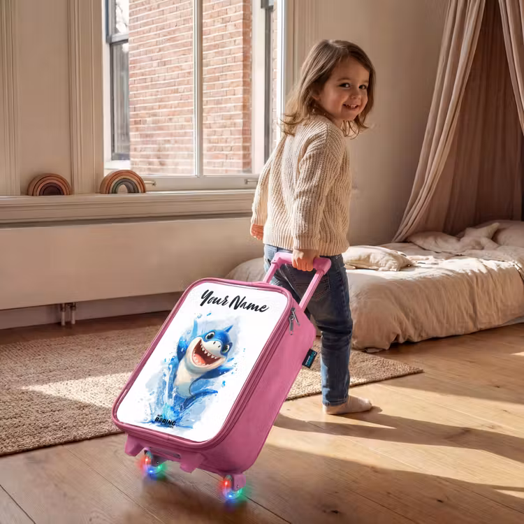 Haai - Tanden - Water Kinderkoffer - Roze klein -sfeer1
