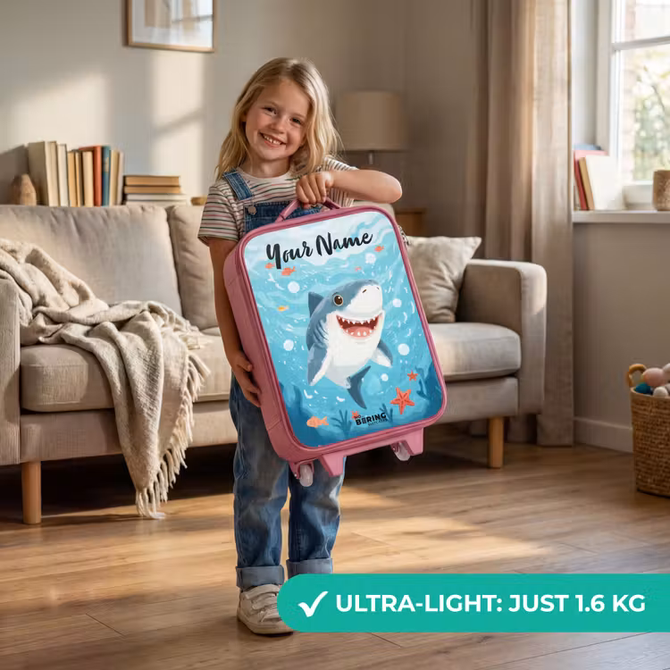 Haai - Water - Zee Kinderkoffer - Roze klein -sfeer2_EN
