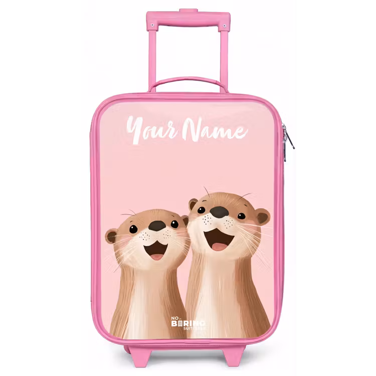 Glimlach - Otters - Roze - Illustratie Kinderkoffer - Roze klein -zz3dotto