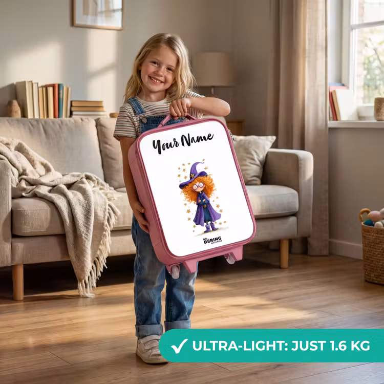 Sterrenmagie met krullen Kinderkoffer - Roze klein -sfeer2_EN