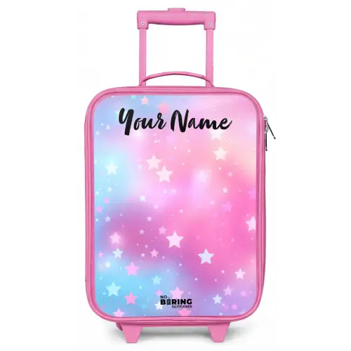 Sterren - Roze - Blauw Kinderkoffer - Roze klein -zz3dotto
