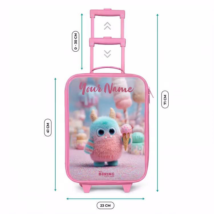 Zoet Monstersnoep Avontuur Kinderkoffer - Roze klein -productfoto_formaten
