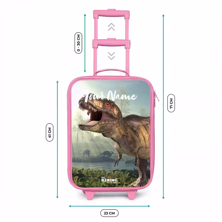 Thijs Tyrannosaurus Kinderkoffer - Roze klein -productfoto_formaten