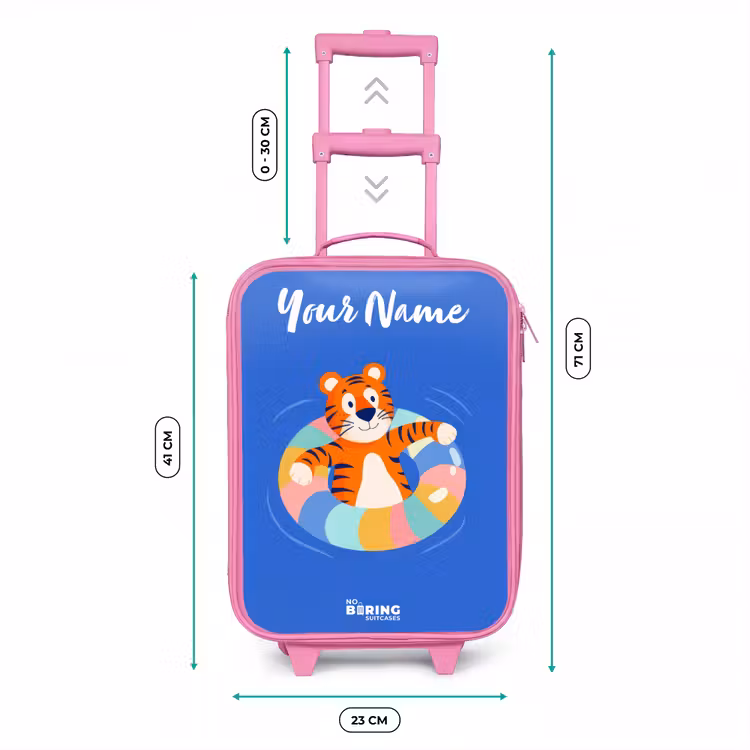 Tijger - Zwemband - Water Kinderkoffer - Roze klein -productfoto_formaten