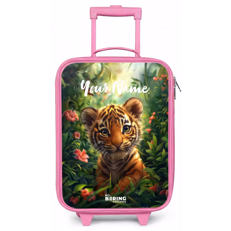 Tommy tijger Kinderkoffer - Roze klein -zz3dotto