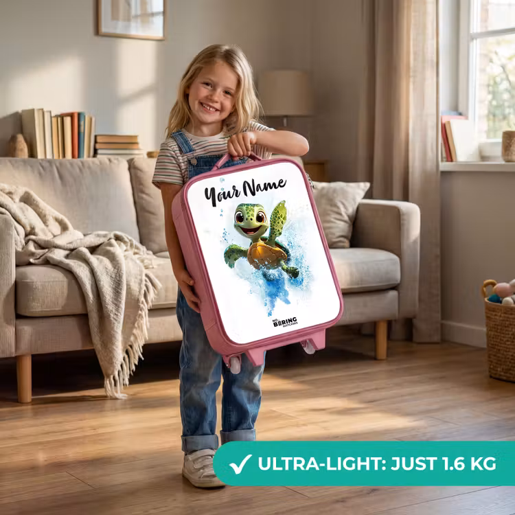 Schildpad - Water - Groen Kinderkoffer - Roze klein -sfeer2_EN