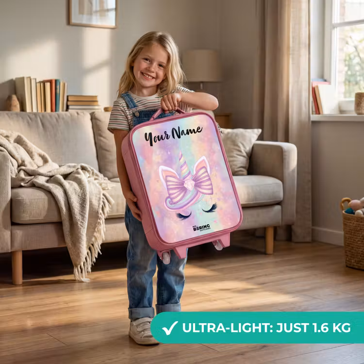 Eenhoorn - Glitters - Regenboog - Pastel Kinderkoffer - Roze klein -sfeer2_EN