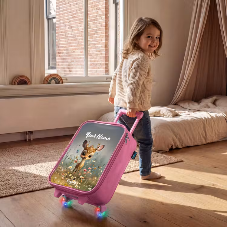 Valerie veldhertje Kinderkoffer - Roze klein -sfeer1