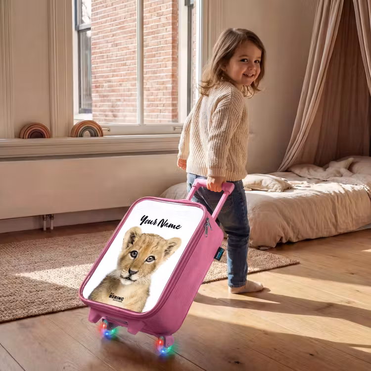 Winnie Welpje Kinderkoffer - Roze klein -sfeer1