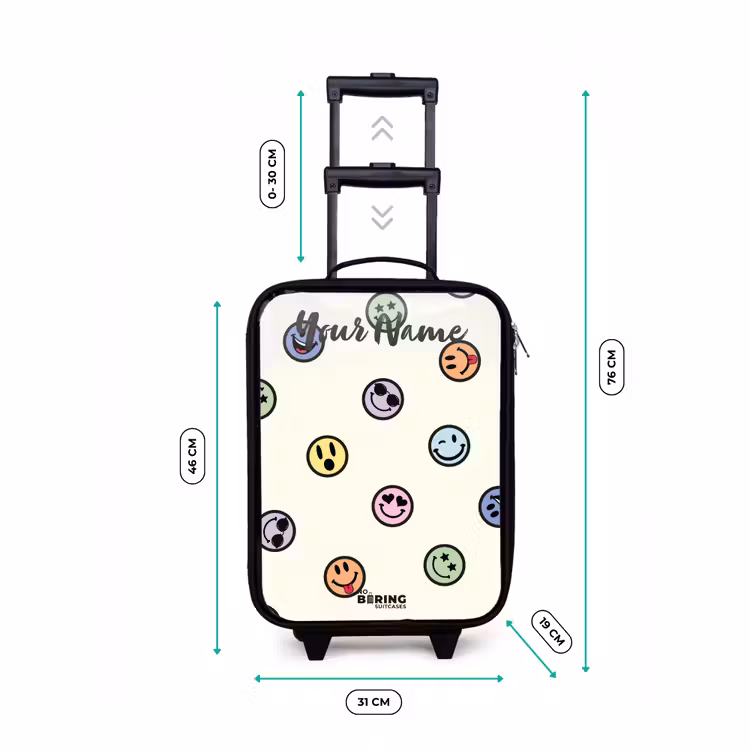 Speelse smiley-mix Kinderkoffer - Zwart klein -productfoto_formaten