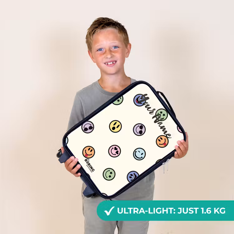 Speelse smiley-mix Kinderkoffer - Zwart klein -sfeer4_UK