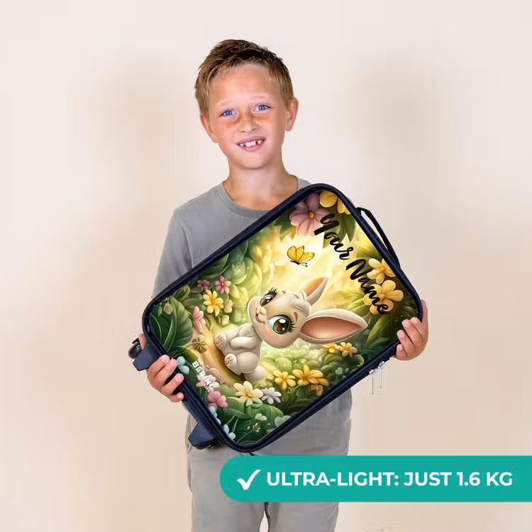 Konijn - Zonlicht - Sprookjesachtig - Vlinder Kinderkoffer - Zwart klein -sfeer4_UK