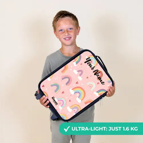 Regenboog - Patroon - Pastel Kinderkoffer - Zwart klein -sfeer4_UK