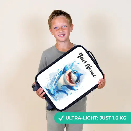 Haai - Tanden - Water Kinderkoffer - Zwart klein -sfeer4_UK
