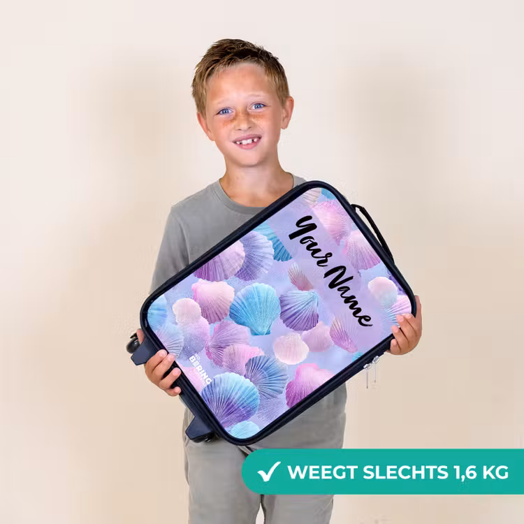 Schelpen - Paars - Blauw - Patroon Kinderkoffer - Zwart klein -sfeer4_NL