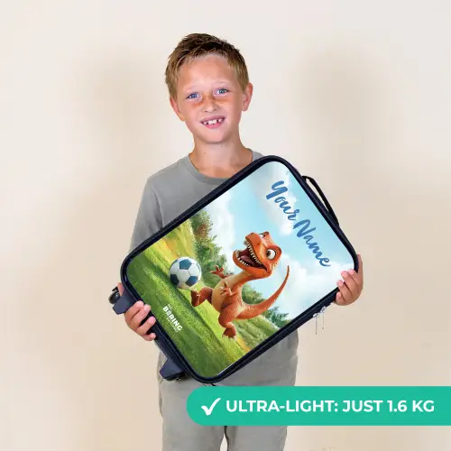 Voetbal - Dino - Sport Kinderkoffer - Zwart klein -sfeer4_UK