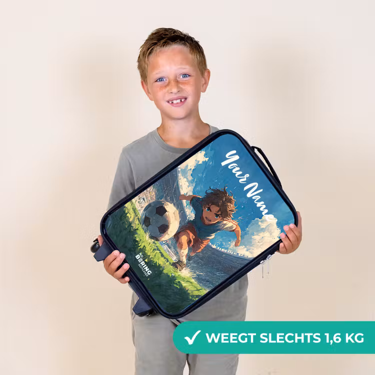 Voetbal - Gras - Stadion - Schilderij Kinderkoffer - Zwart klein -sfeer4_NL