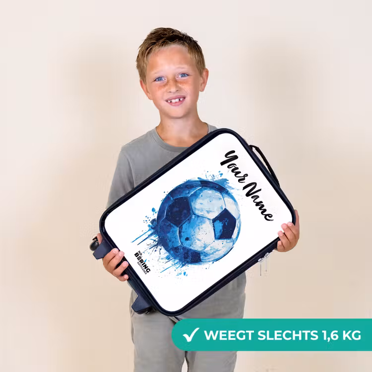 Voetbalvibes - Inktspatten - Blauw Kinderkoffer - Zwart klein -sfeer4_NL
