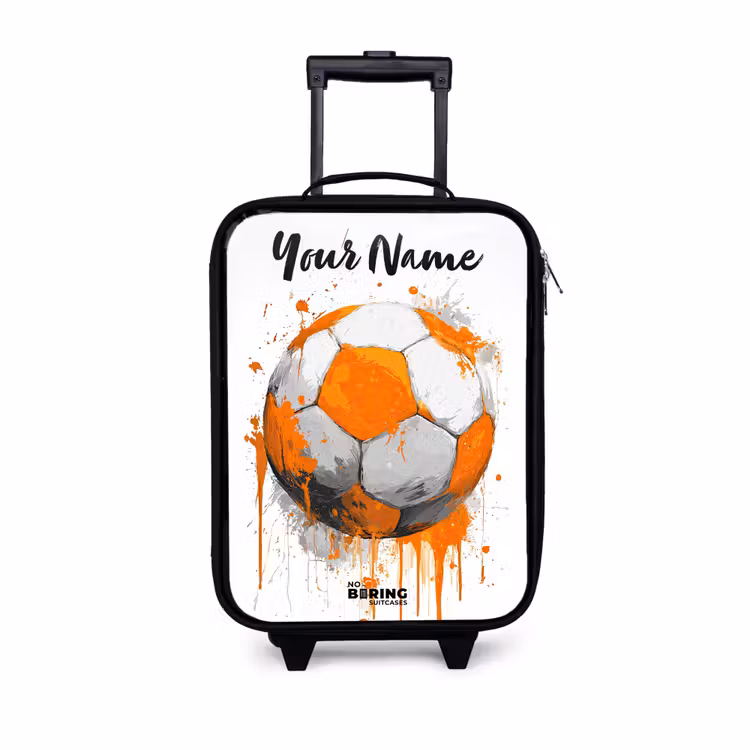Voetbalvibes - Verf - Oranje Kinderkoffer - Zwart klein -3d