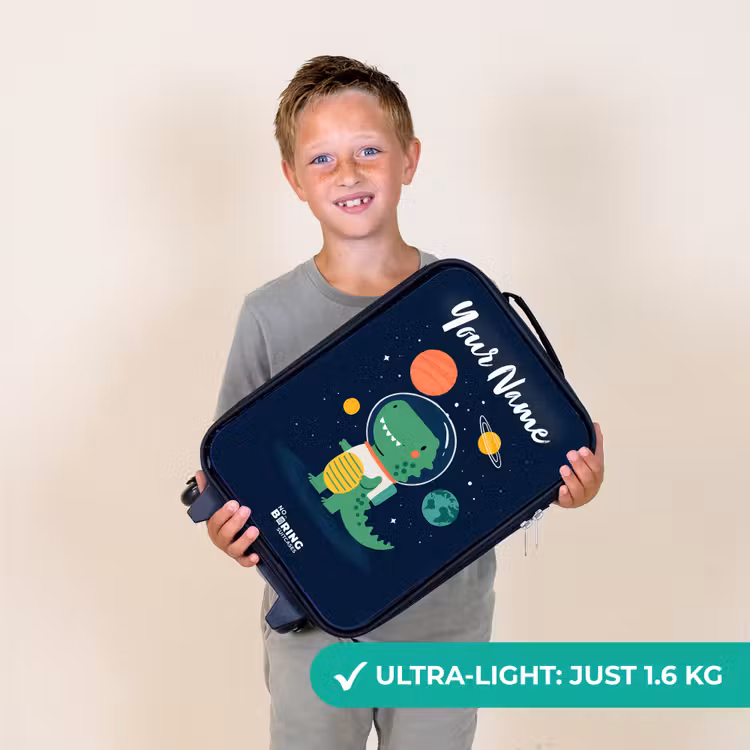 Ruimte - Dino - Planeten - Sterren Kinderkoffer - Zwart klein -sfeer4_UK