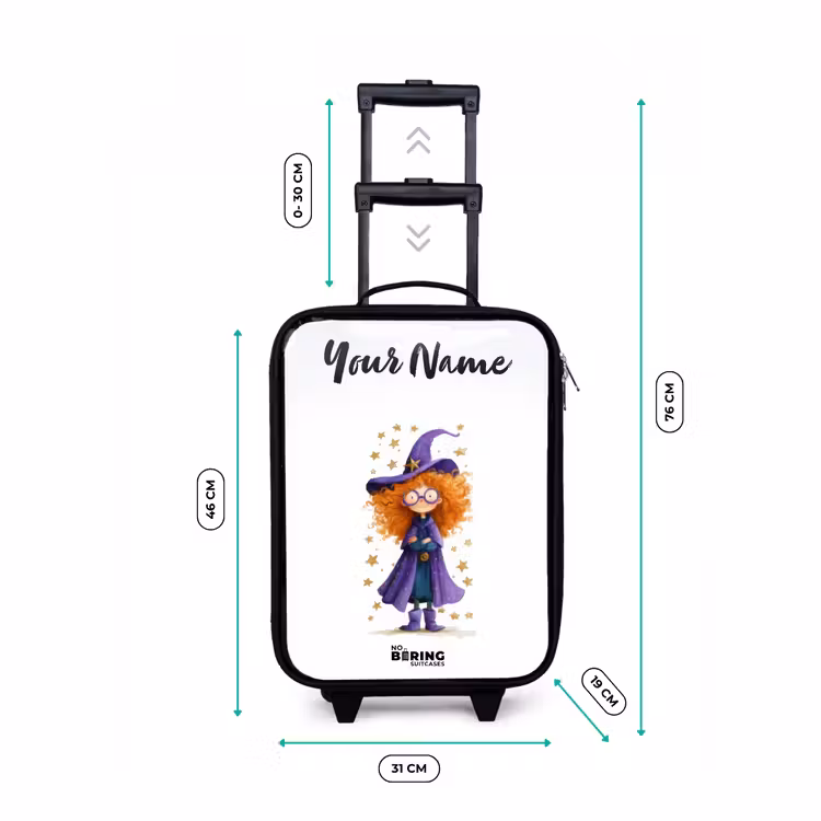 Sterrenmagie met krullen Kinderkoffer - Zwart klein -productfoto_formaten