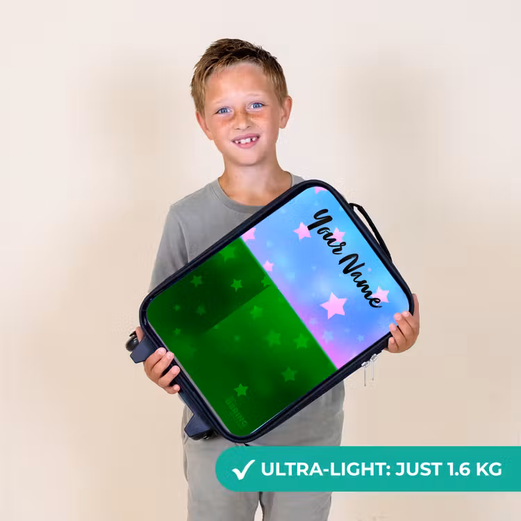 Sterren - Roze - Blauw Kinderkoffer - Zwart klein -sfeer4_UK
