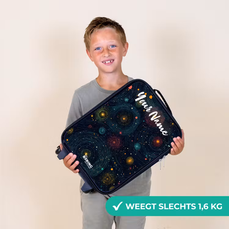 Sterren - Planeten - Kleurrijk Kinderkoffer - Zwart klein -sfeer4_NL