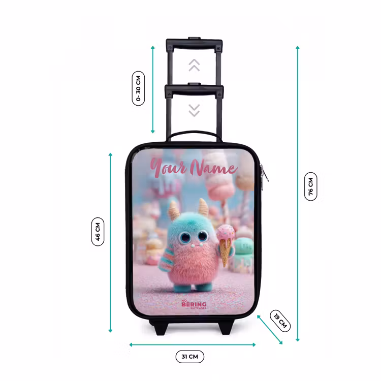 Zoet Monstersnoep Avontuur Kinderkoffer - Zwart klein -productfoto_formaten