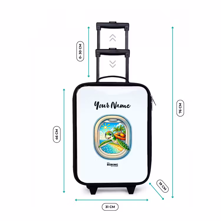 Tropic turtle Kinderkoffer - Zwart klein -productfoto_formaten
