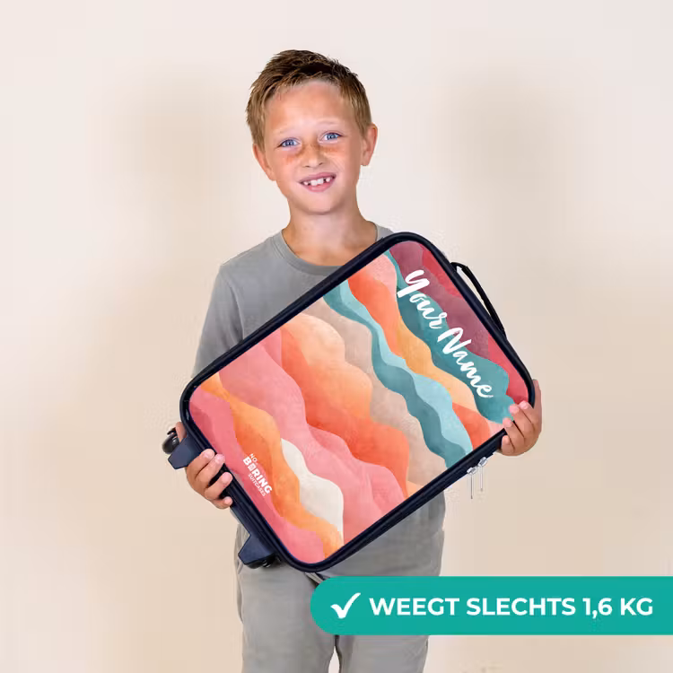 Golven - Kleurrijk - Abstract Kinderkoffer - Zwart klein -sfeer4_NL