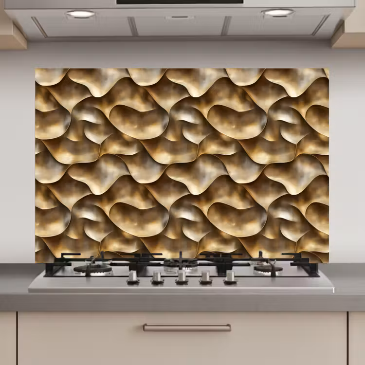 Abstract - Antiek - Goud keuken achterwand spatscherm klein 900 -3d_website