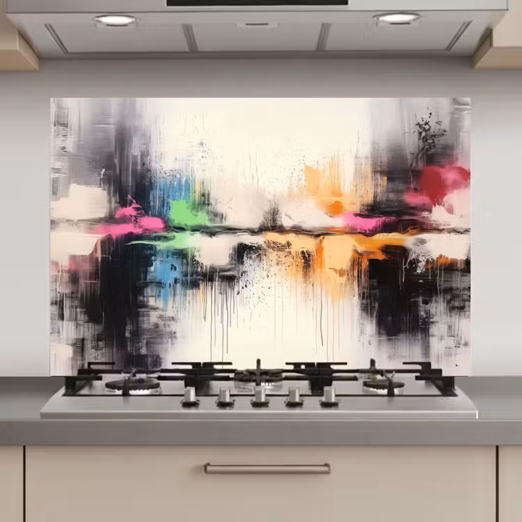 Abstract - Kleurexplosie - Landschap keuken achterwand spatscherm klein -3d_website