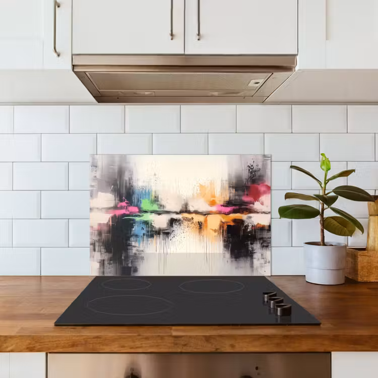 Abstract - Kleurexplosie - Landschap keuken achterwand spatscherm klein -sfeer2