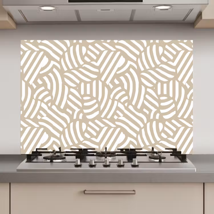Abstract - Modern - Beige keuken achterwand spatscherm klein 900 -3d_website