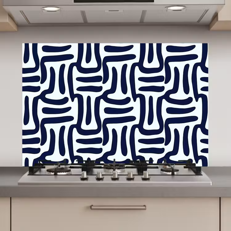 Abstract - Modern - Blauw keuken achterwand spatscherm klein 900 -3d_website