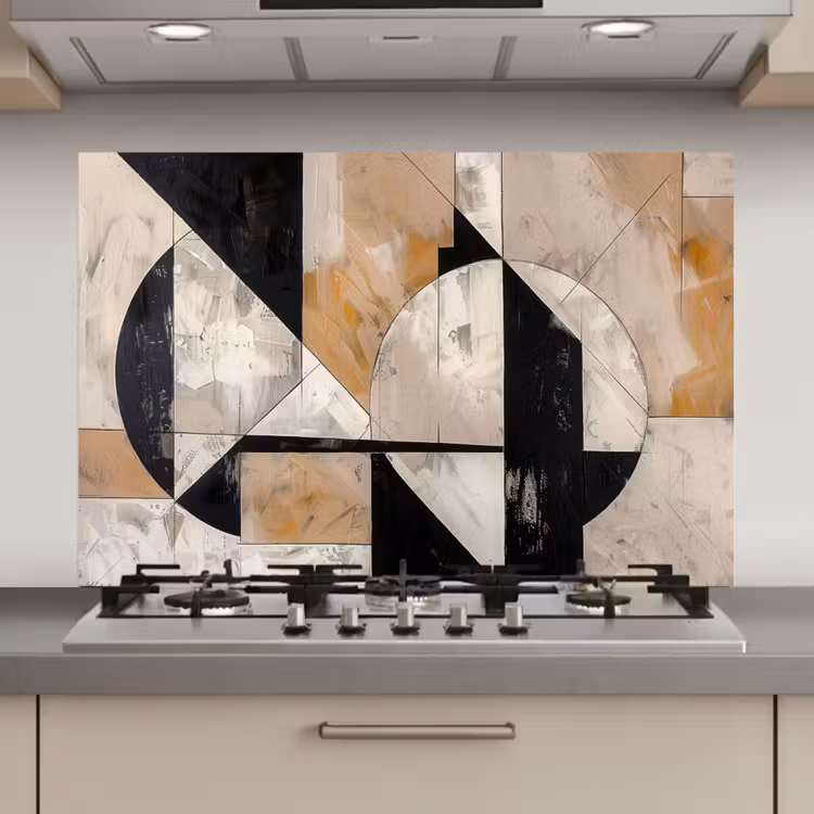 Abstract - Modern - Geometrisch - Pastel keuken achterwand spatscherm klein -3d_website