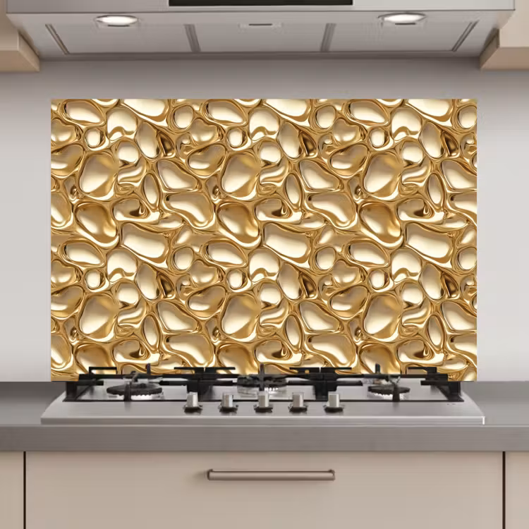Abstract - Modern - Goud keuken achterwand spatscherm klein 900 -3d_website