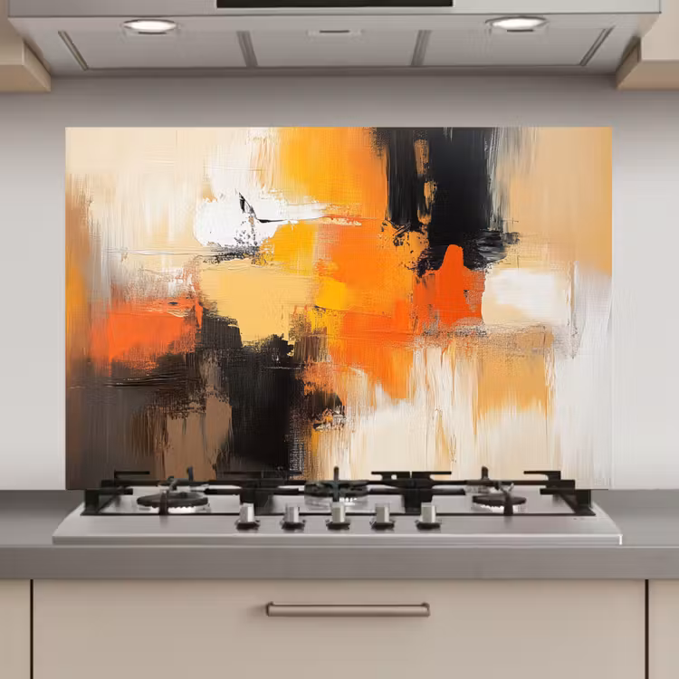 Abstract - Modern - Verflook - Herfst kleuren - Oranje keuken achterwand spatscherm klein -3d_website
