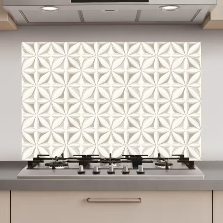 Abstract - Structuur - Grijs - Wit keuken achterwand spatscherm klein 900 -3d_website