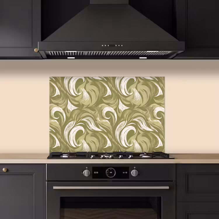 Abstract - Textuur - Groen keuken achterwand spatscherm klein 900 -sfeer1