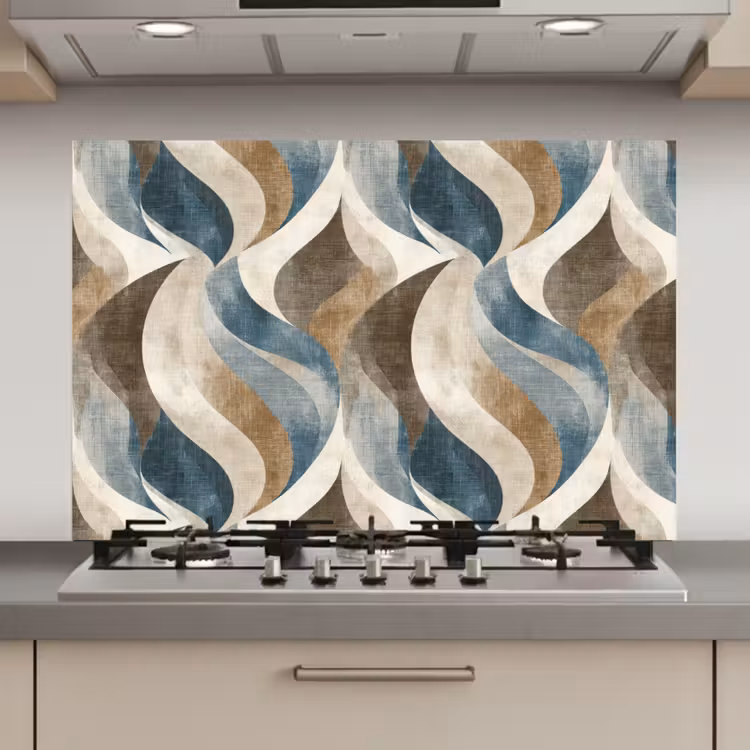 Abstract - Golven - Kleurrijk keuken achterwand spatscherm klein 900 -3d_website