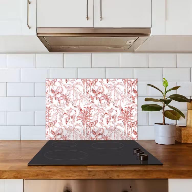 Dieren - Abstract - Rood keuken achterwand spatscherm klein 900 -sfeer2