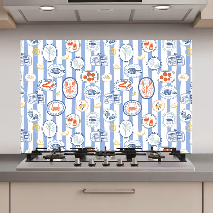 Zee - Sfeer - Kreeft - Oester keuken achterwand spatscherm klein 900 -3d_website