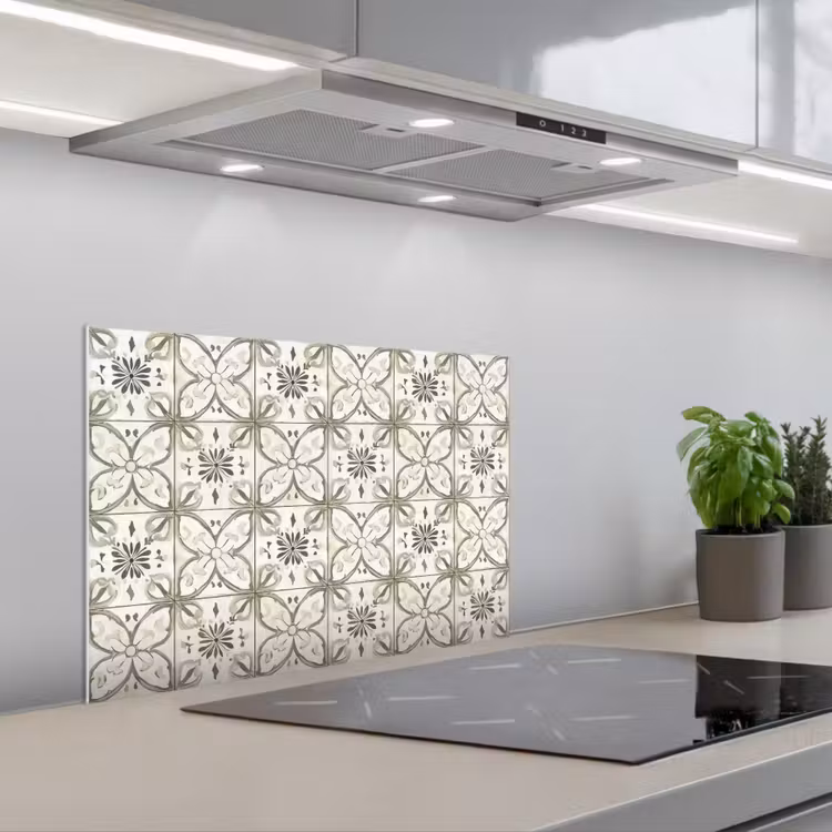 Antiek - Tegel - Beige keuken achterwand spatscherm klein 900 -3d_schuin