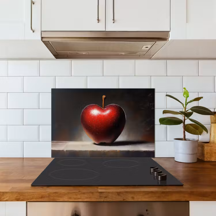 Apple - Hart - Rood keuken achterwand spatscherm klein -sfeer2